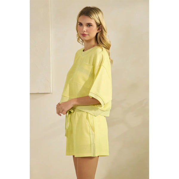 feels like fate effortless lounge set | lemon