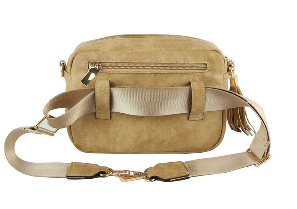 mini convertible crossbody bag | mocha