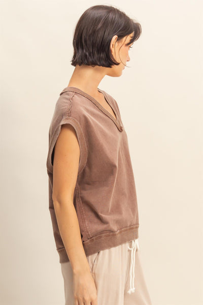 southern sunset mineral wash top | chestnut