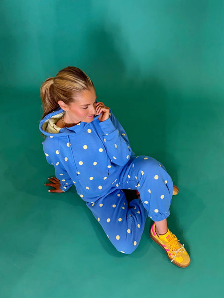 cozy in polka dots sweat set | blue butter