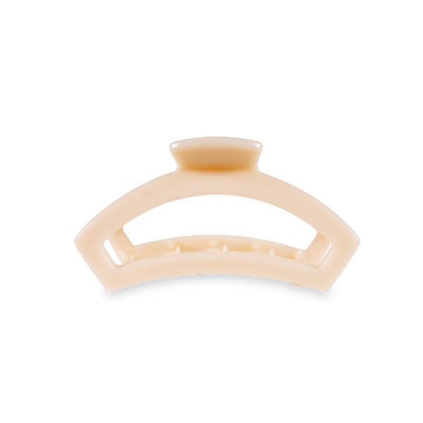 teleties open claw clip, small | almond beige