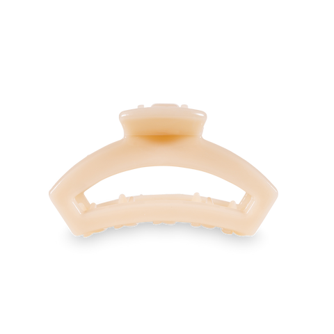 teleties open clip, tiny | almond beige