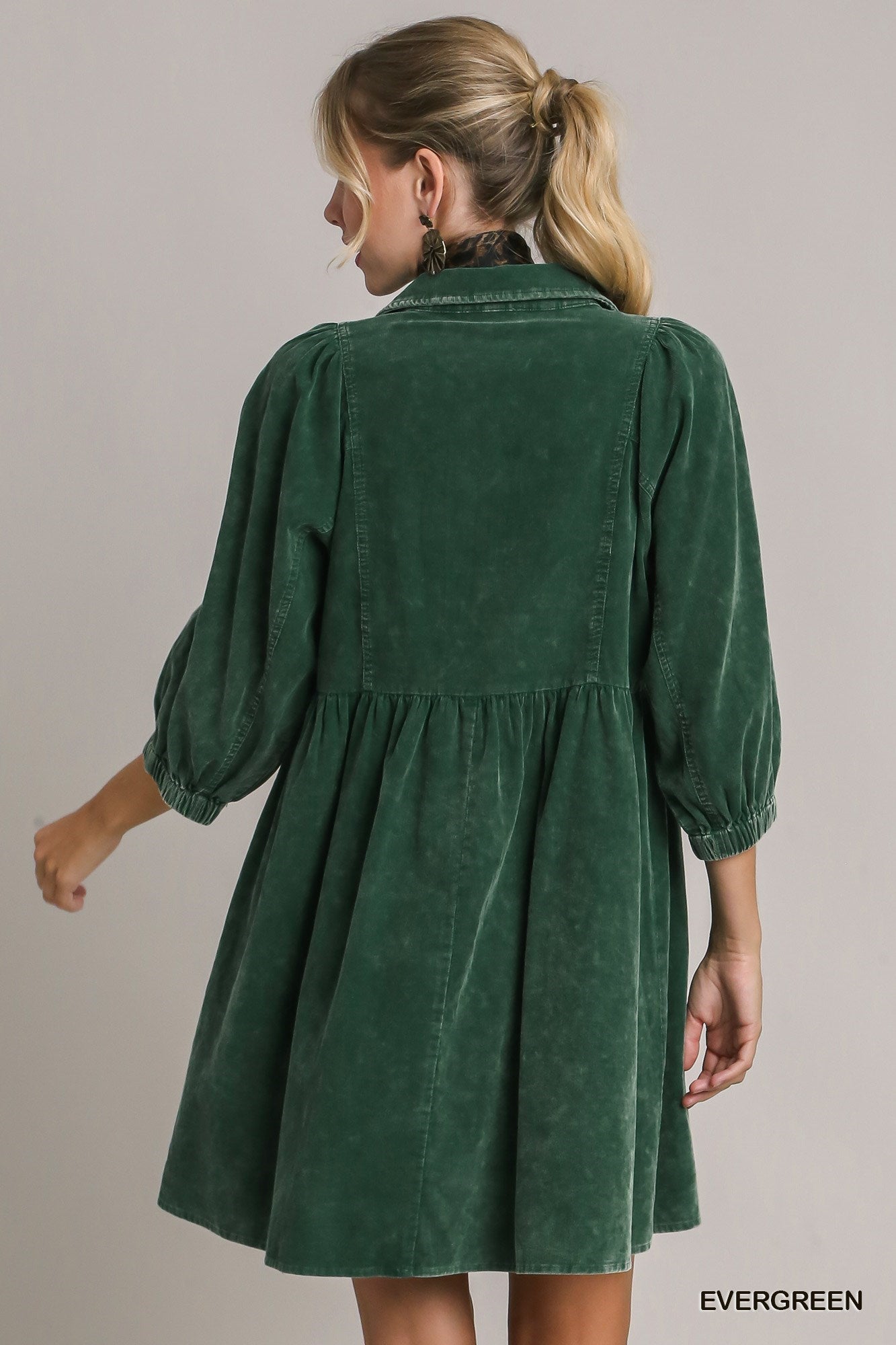 green emerald velvet dress Other Side Of Midnight Corduroy Mini Dress In Hunter Green