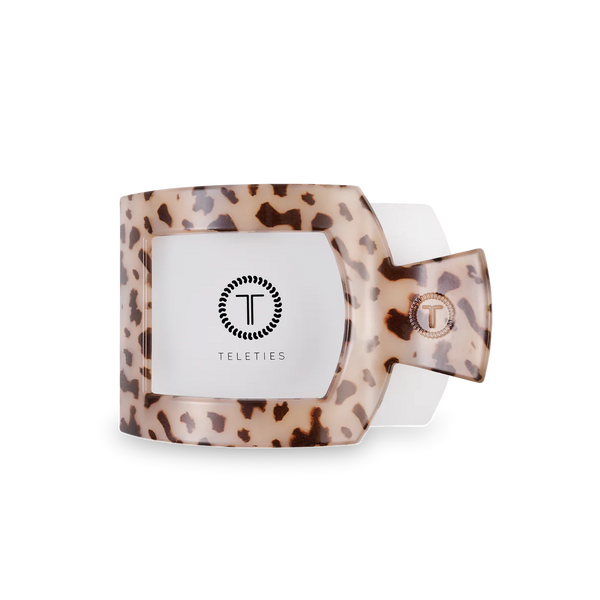 teleties square flat clip, medium | blonde tortoise