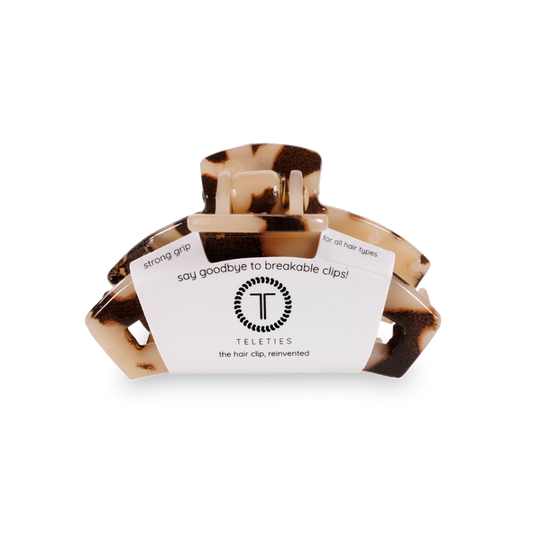teleties open clip, tiny | blonde tortoise