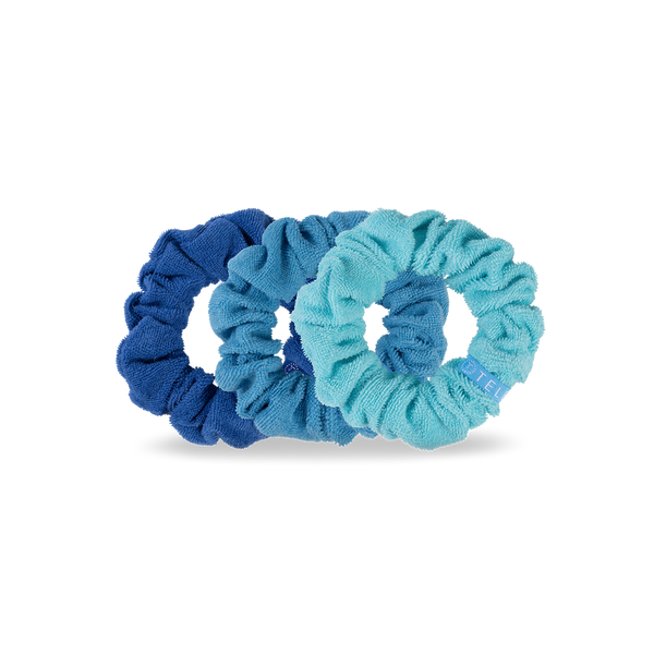 teleties terry cloth scrunchie | large, bora bora