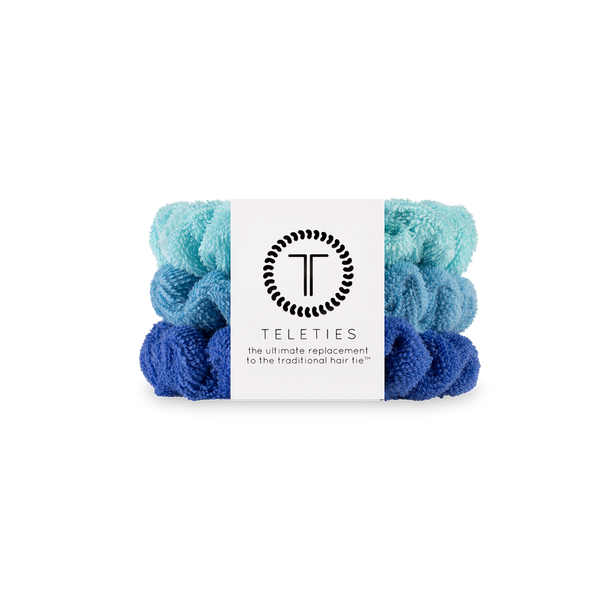 teleties terry cloth scrunchie | large, bora bora