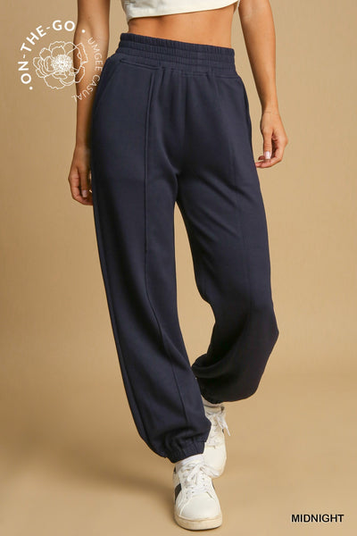 full speed ahead luxe knit joggers | midnight