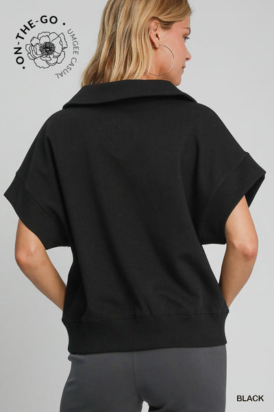 a gentle life luxe knit pullover | black