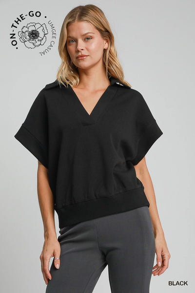 a gentle life luxe knit pullover | black