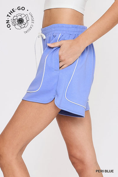 weekend getaway luxe knit shorts | peri blue
