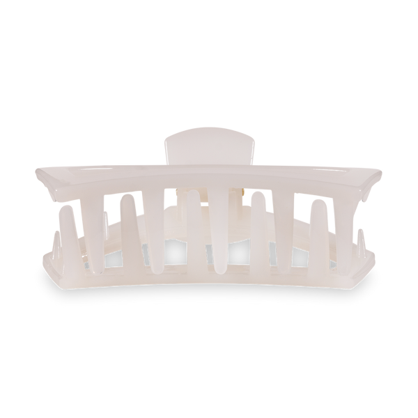 teleties open claw clip, small | coconut white