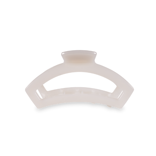 teleties open claw clip, small | coconut white