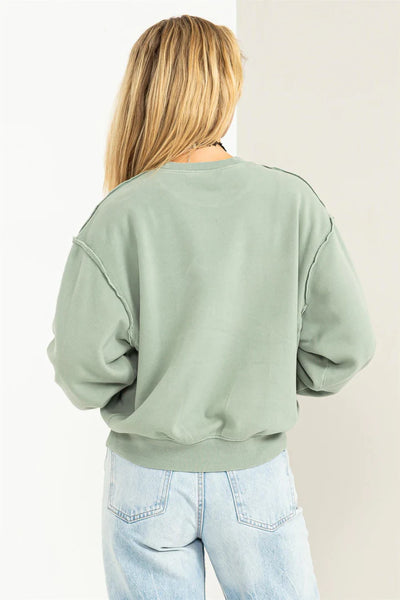 taking it easy pullover | iceberg green