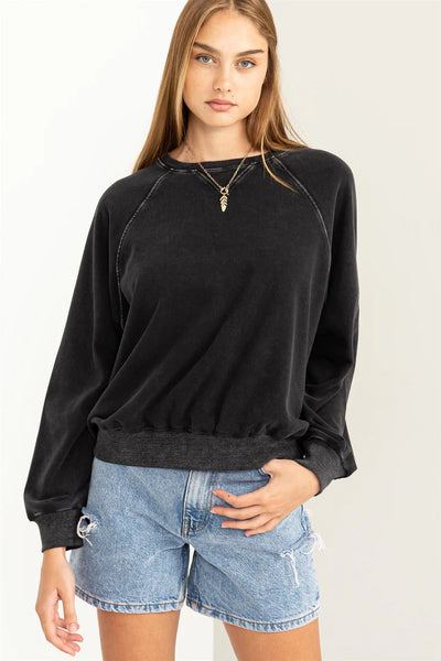 something about you pullover | black