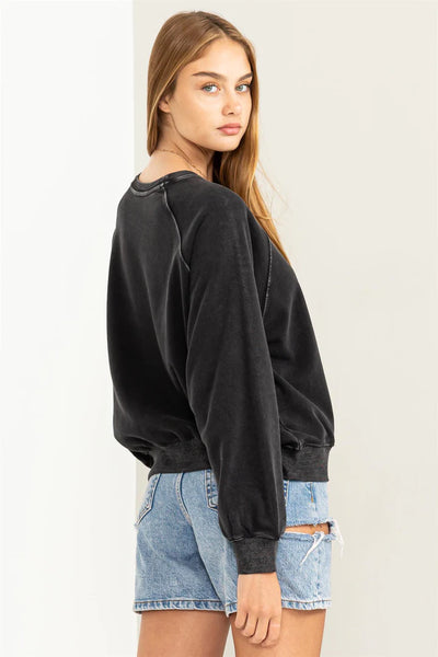 something about you pullover | black