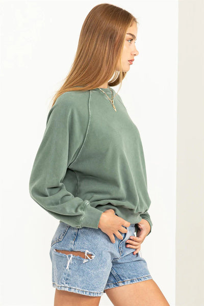 something about you pullover | gray green
