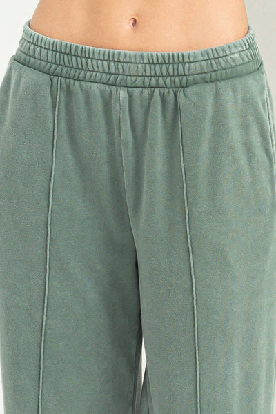 fresh trends flare sweatpants | gray green