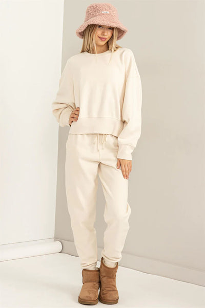 chill vibes oversized pullover | cream