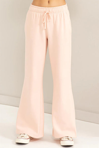feelin' cute wide leg lounge pants | dusty pink