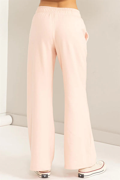 feelin' cute wide leg lounge pants | dusty pink