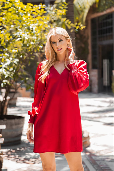 making it look easy dress | burgundy