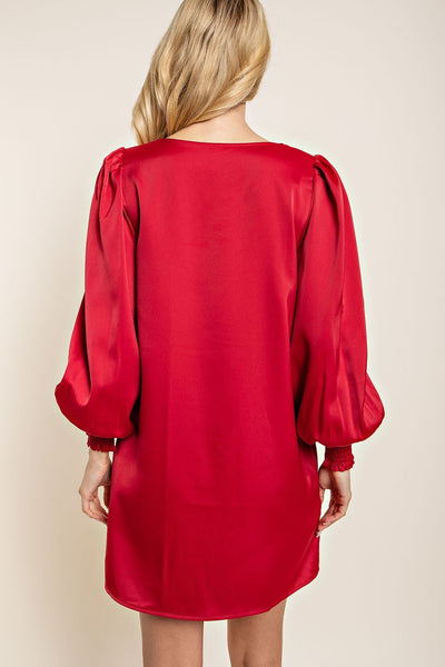 making it look easy dress | burgundy