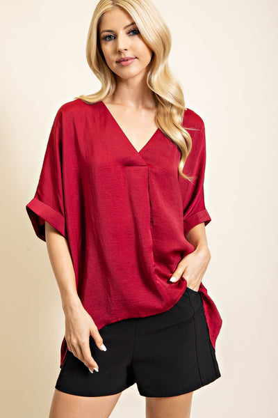 making it look easy top | burgundy