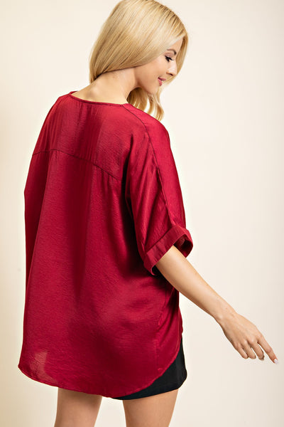making it look easy top | burgundy