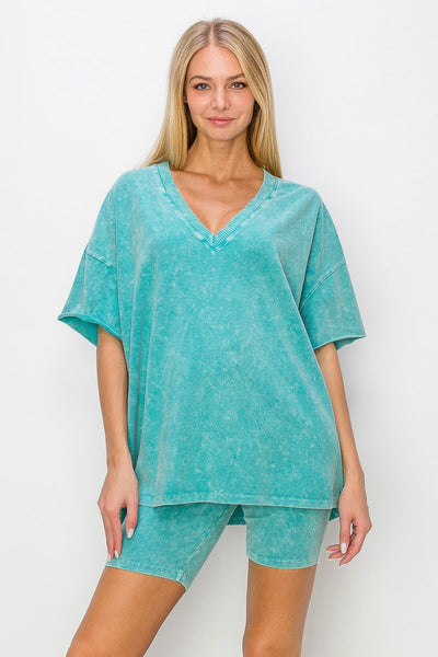 lead the way mineral wash tee | jade cream