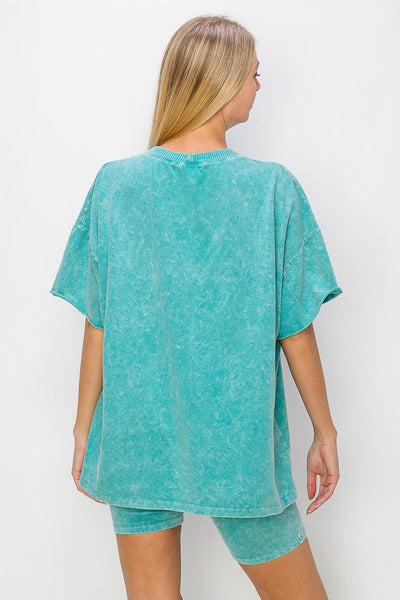 lead the way mineral wash tee | jade cream