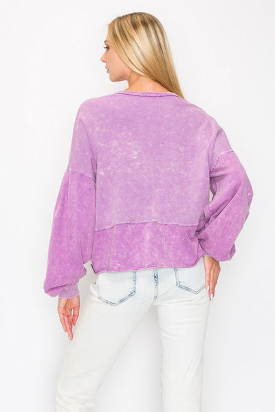 my lucky break washed top | purple