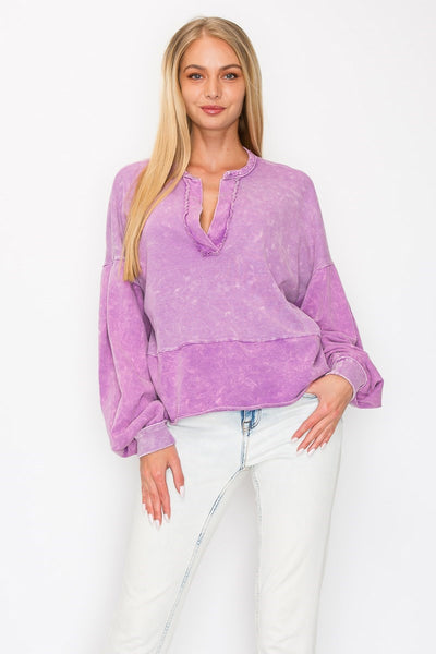my lucky break washed top | purple