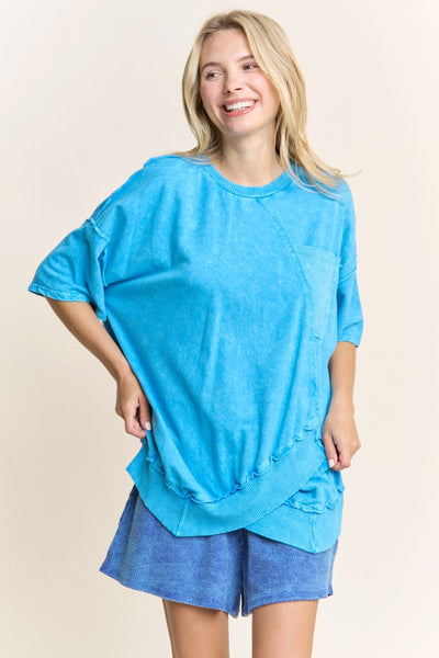no stopping now crossover top | ocean blue