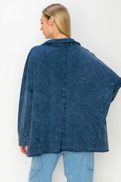 down memory lane washed top | navy