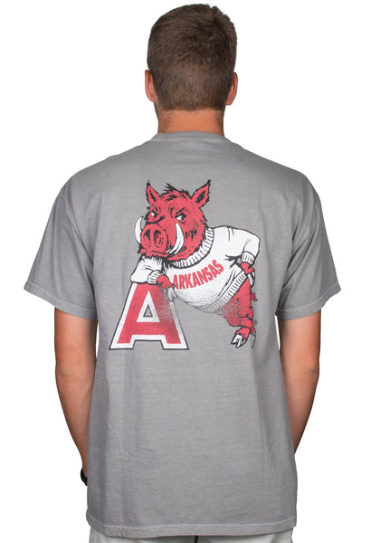retro hog tee | grey