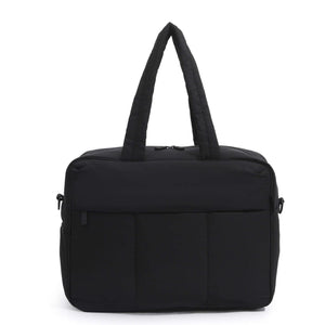 puffer duffle bag | black