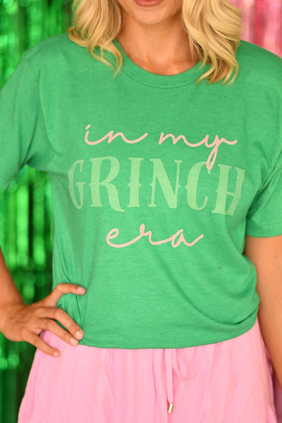 in my grinch era tee | green