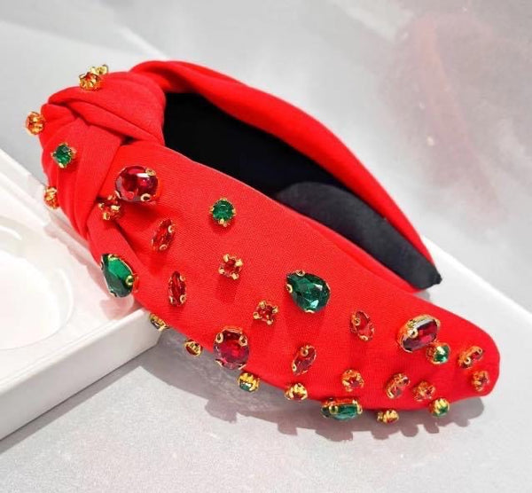 jeweled headband | red