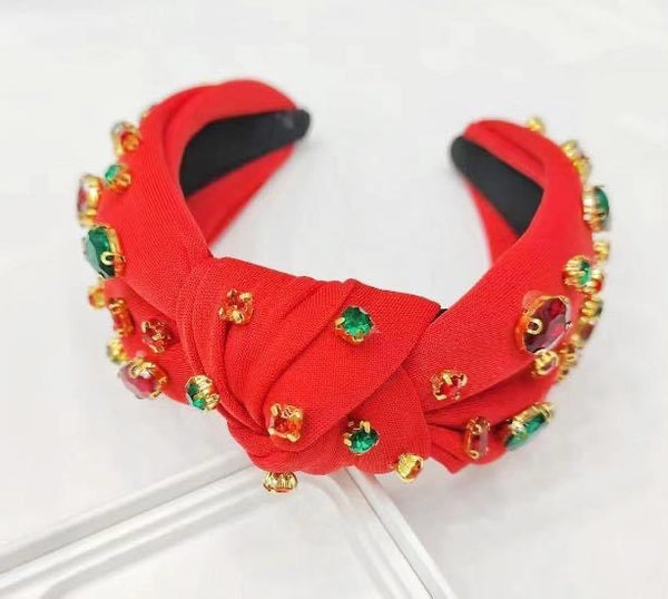 jeweled headband | red
