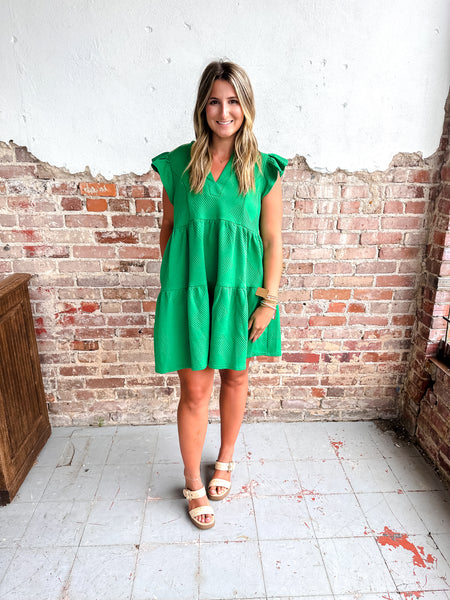 out of the blue jacquard dress | green