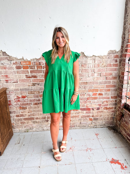 out of the blue jacquard dress | green