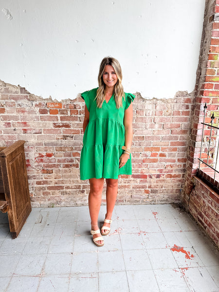 out of the blue jacquard dress | green