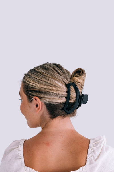 teleties open clip, large | jet black