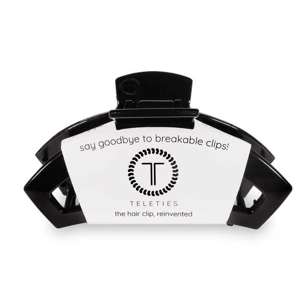 teleties open clip, large | jet black