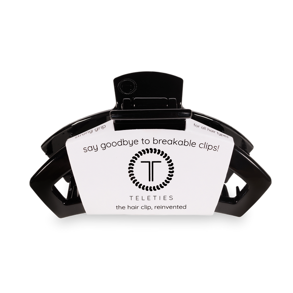 teleties open claw clip, small | jet black