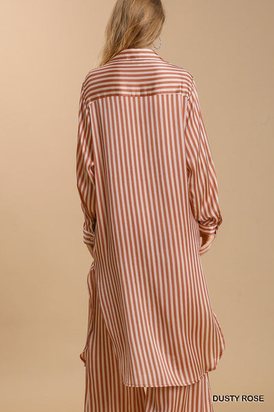 kiss the sun button down midi dress | dusty rose