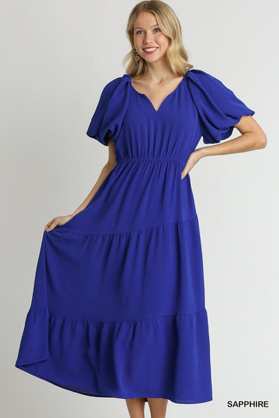 trust yourself midi dress | sapphire