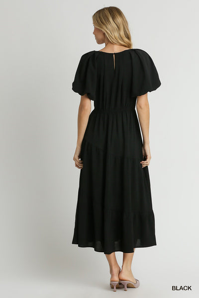 trust yourself midi dress | black