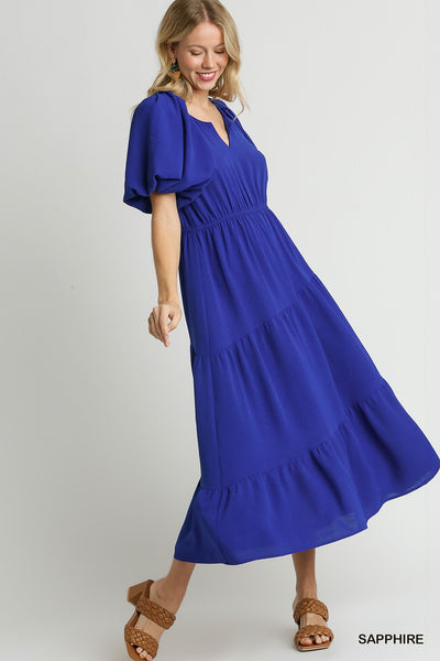 trust yourself midi dress | sapphire